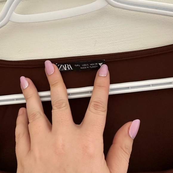 Zara square neck scrunch side top - Picture 5 of 6